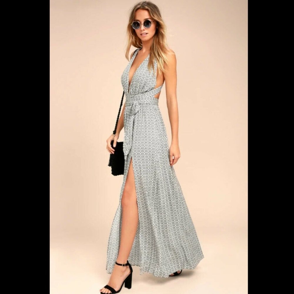 Lulus Casablanca Queen Boho Maxi Dress Size Small
